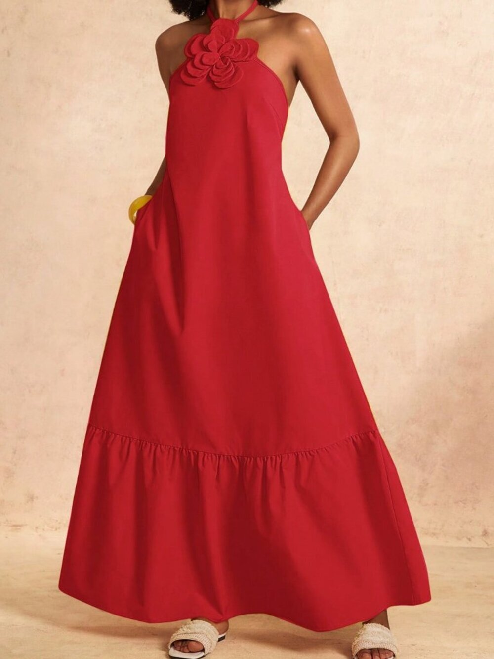 Red Casual Women's Elegant Dress
